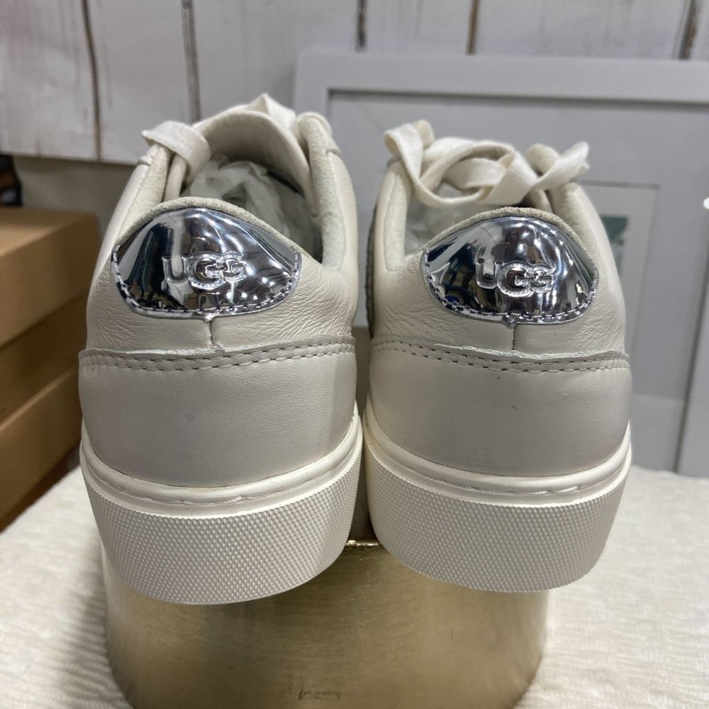 UGG Women's Dinale Exotic Sneakers - Coconut Milk/Leopard 8.5M - Picture 5 of 13